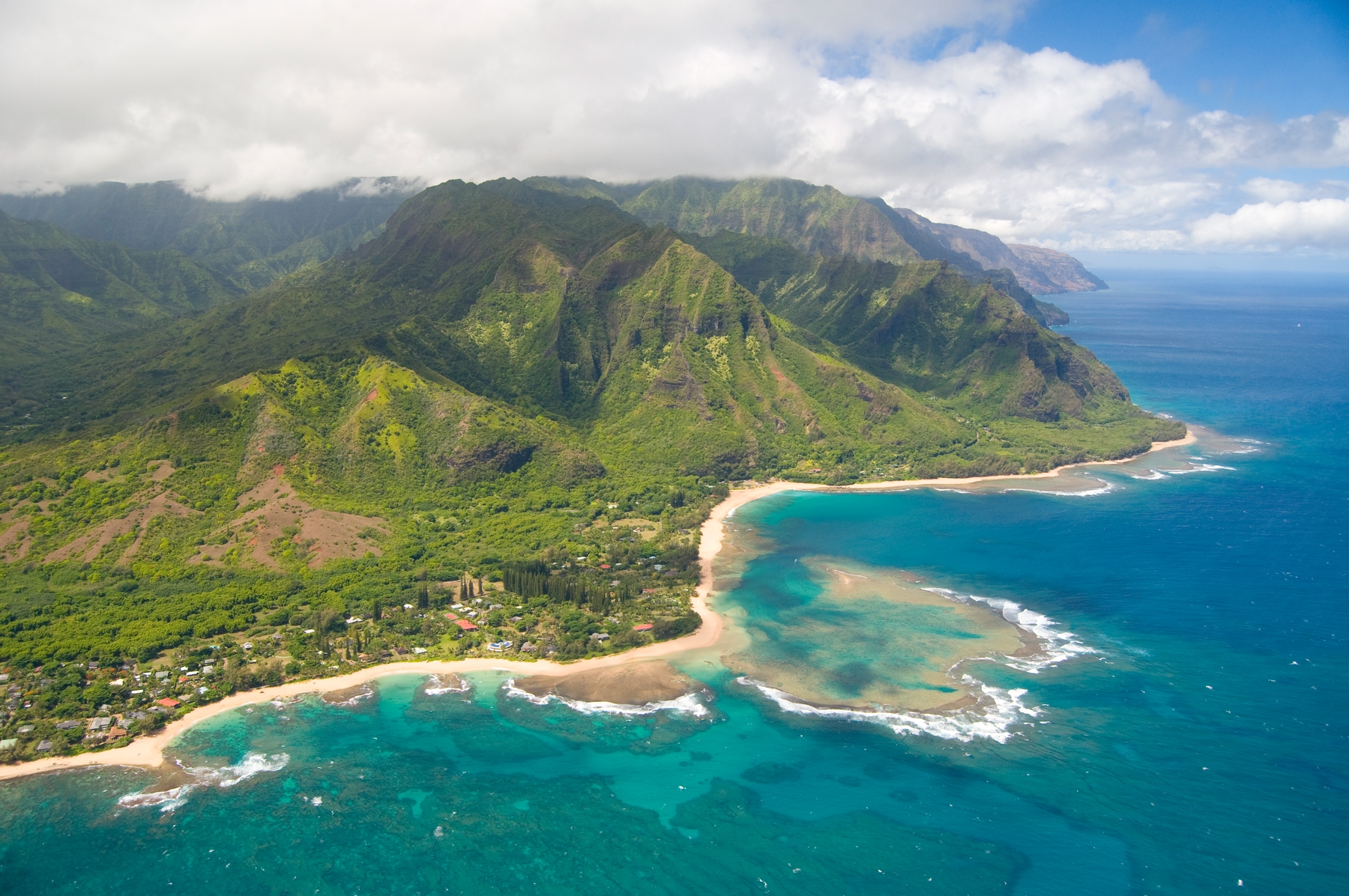 Aerial view of Hawaii coast