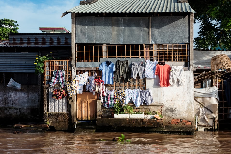 casa típica del delta del mekong
