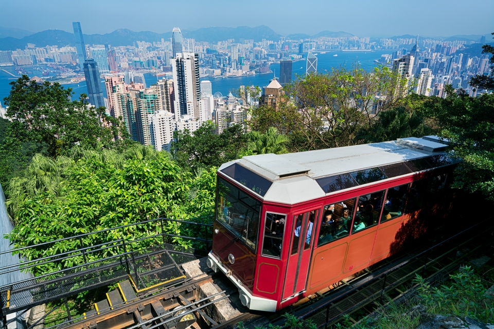 A beautiful view of Hong Kong from Victoria Peak