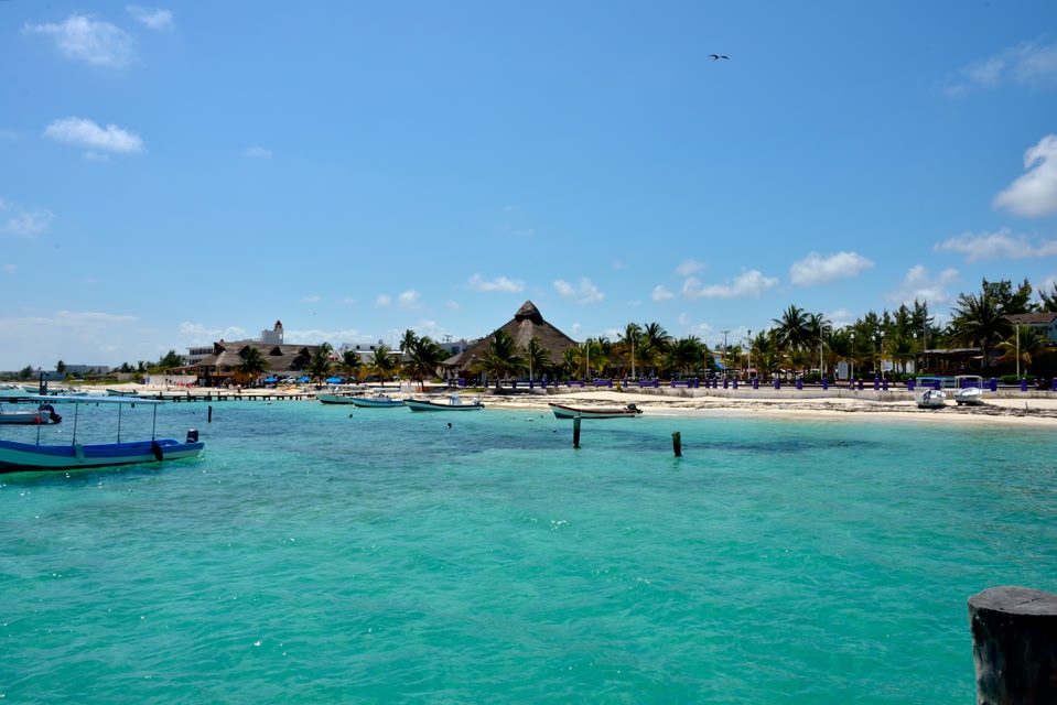 seaside in Puerto Morelos, Riviera Maya Mexico.