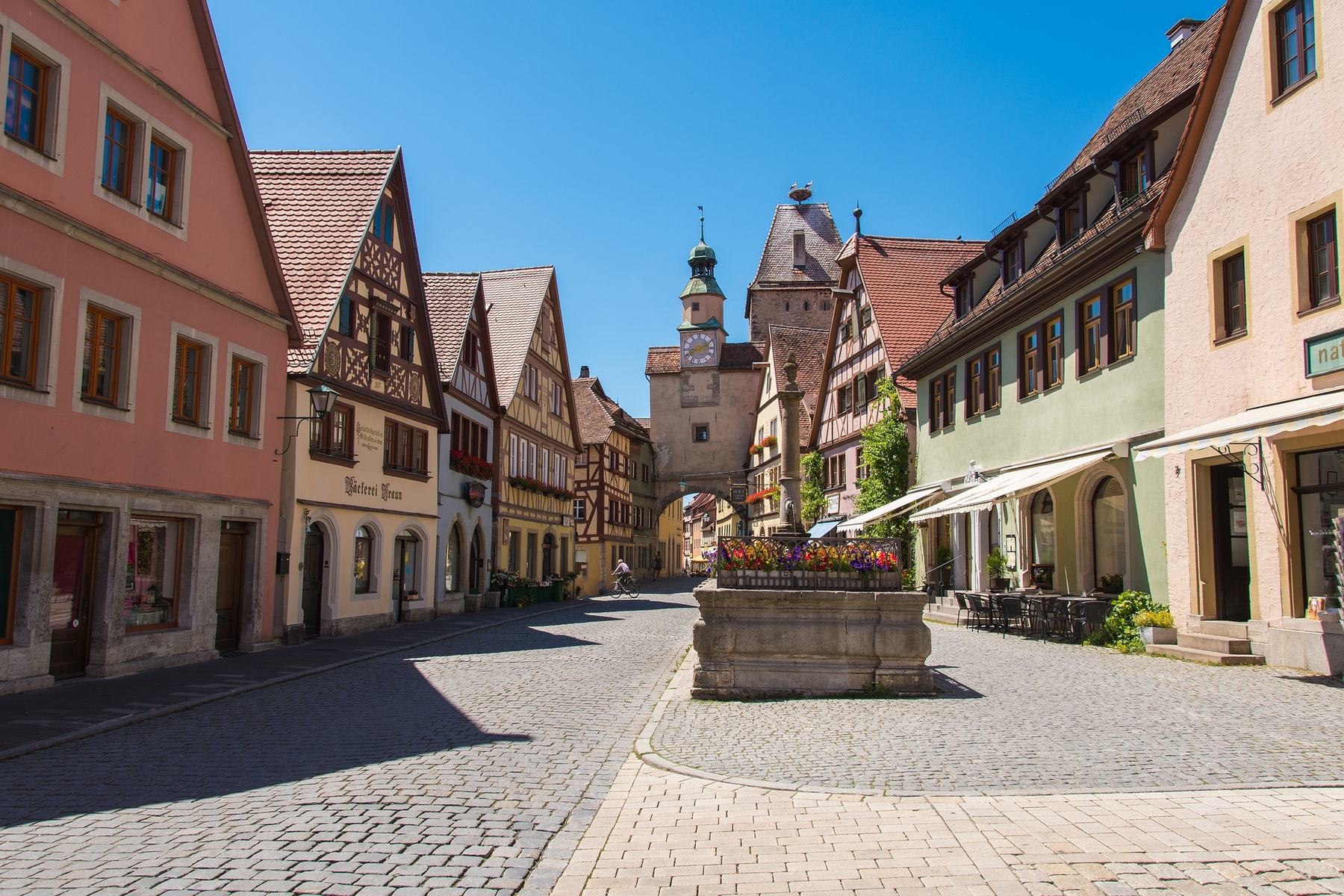 Mooie plaatsen Duitsland Rothenburg ob der Tauber in Beieren