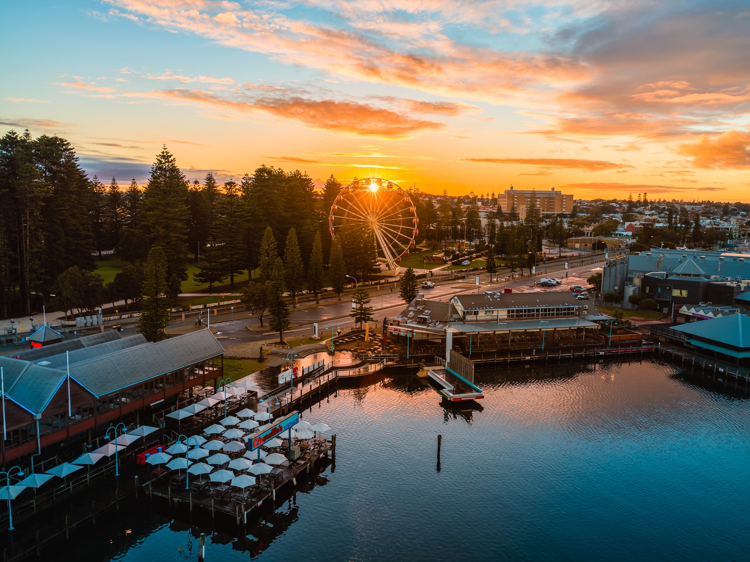 Aerial View of the Fishing Boat Harbour, Fremantle