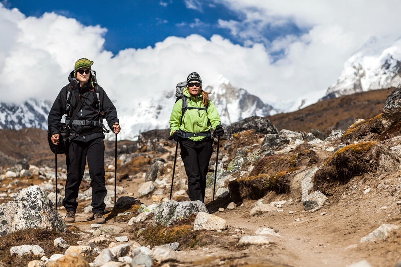 hiking slowly