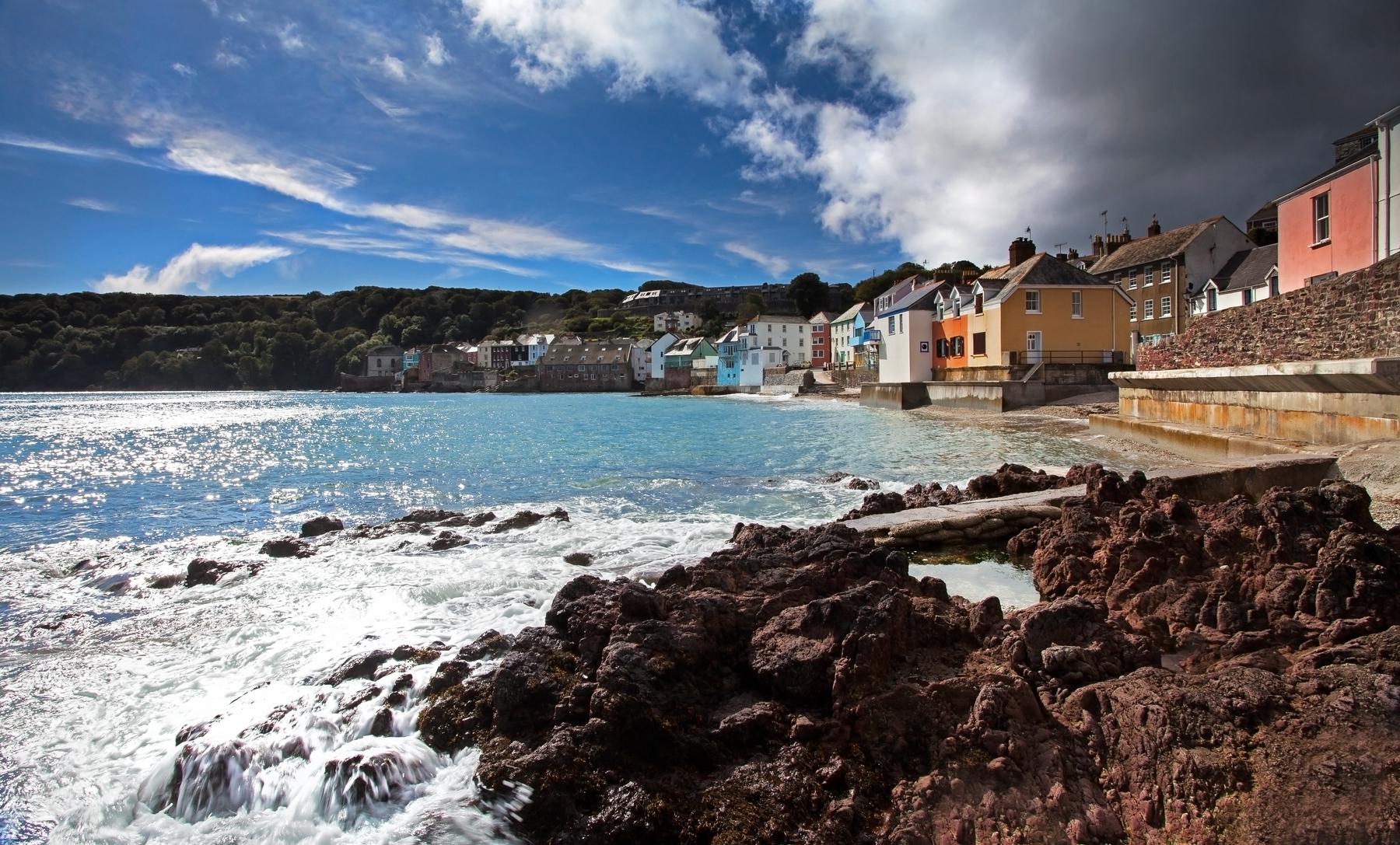The seascape at Kingsand, Cornwall, is one of the area's top spots for a gastronomic meal