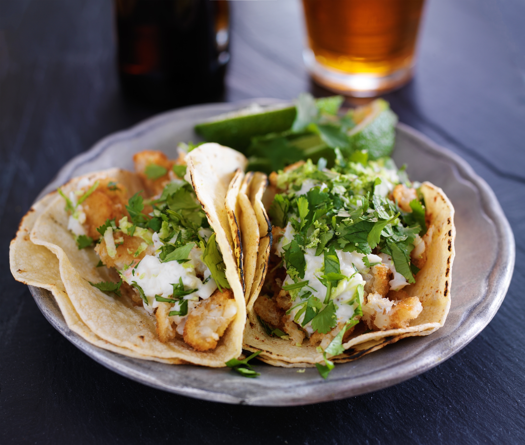 A plate with two tacos during Beacon's annual taco festival in June.