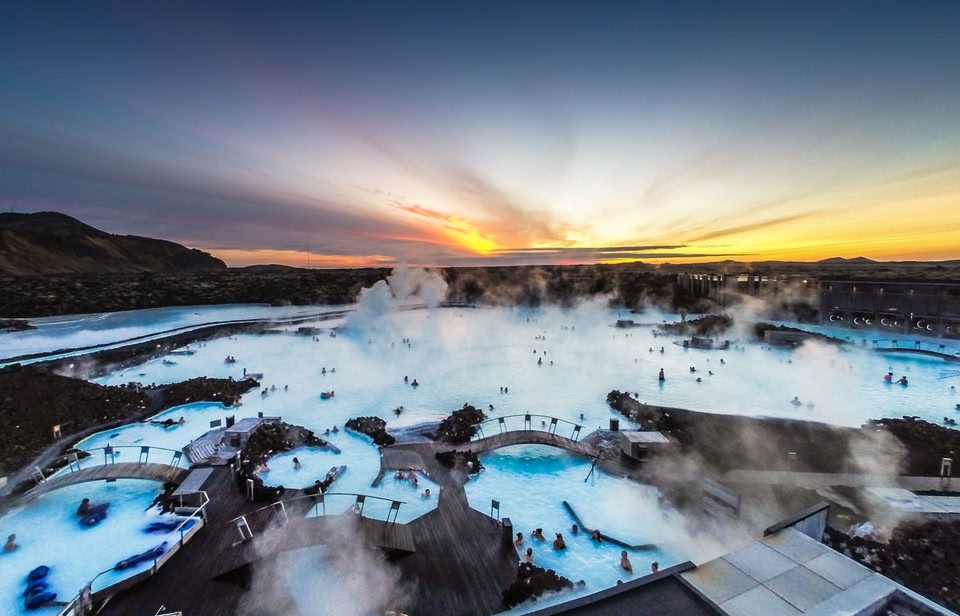 Sunset at the Blue Lagoon