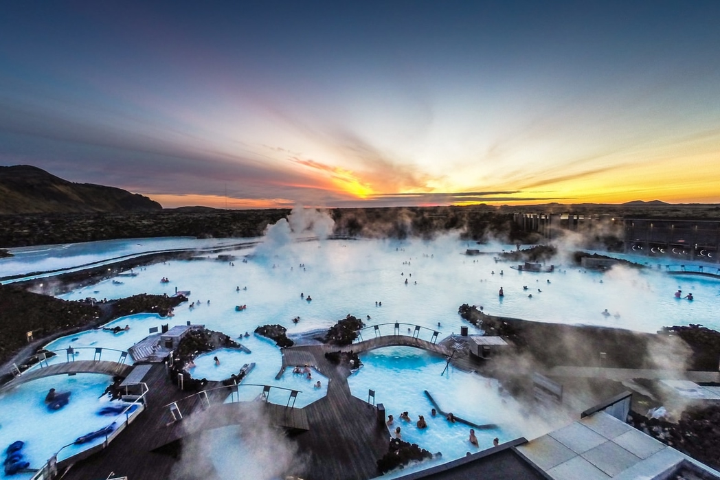 Sunset at the Blue Lagoon
