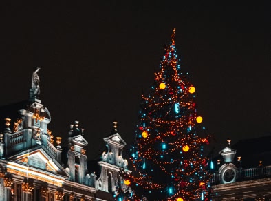 een buiten kerstboom