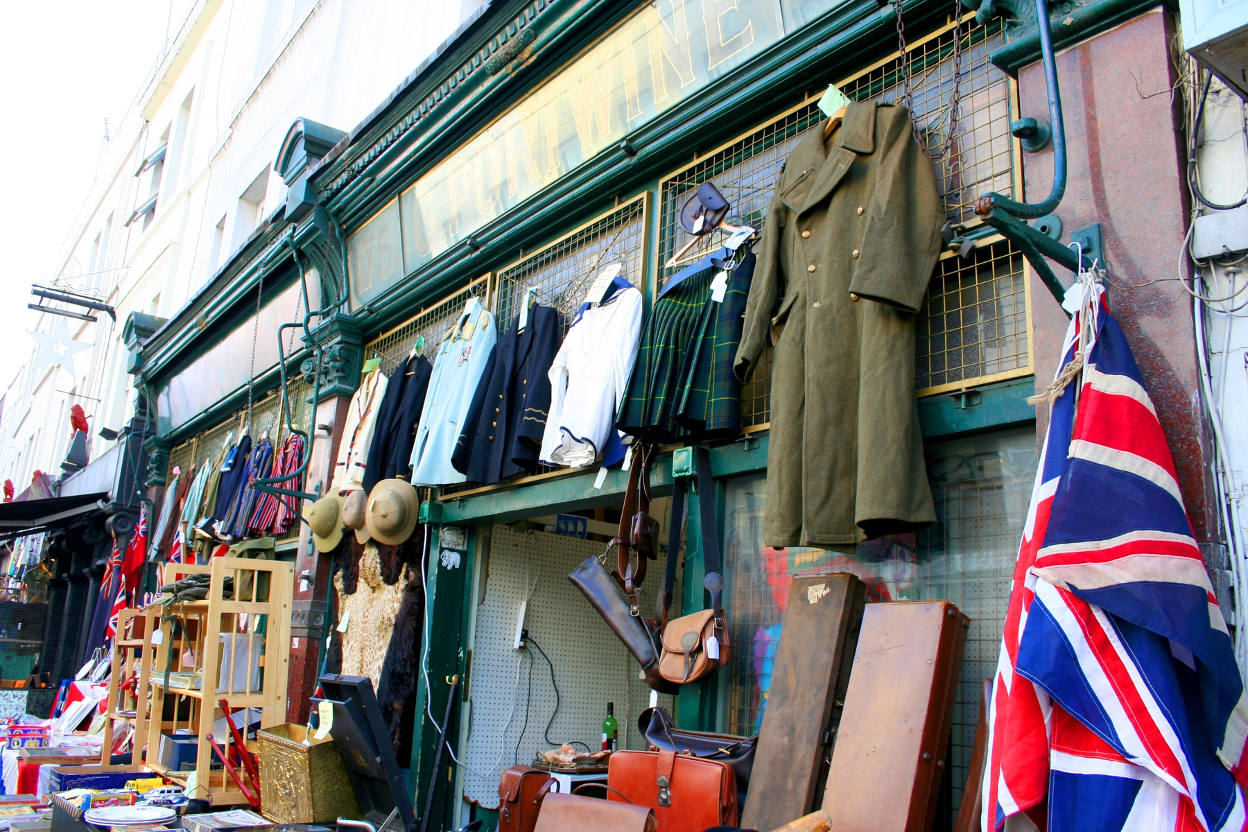 vintage clothes at Portobello Road Market in London