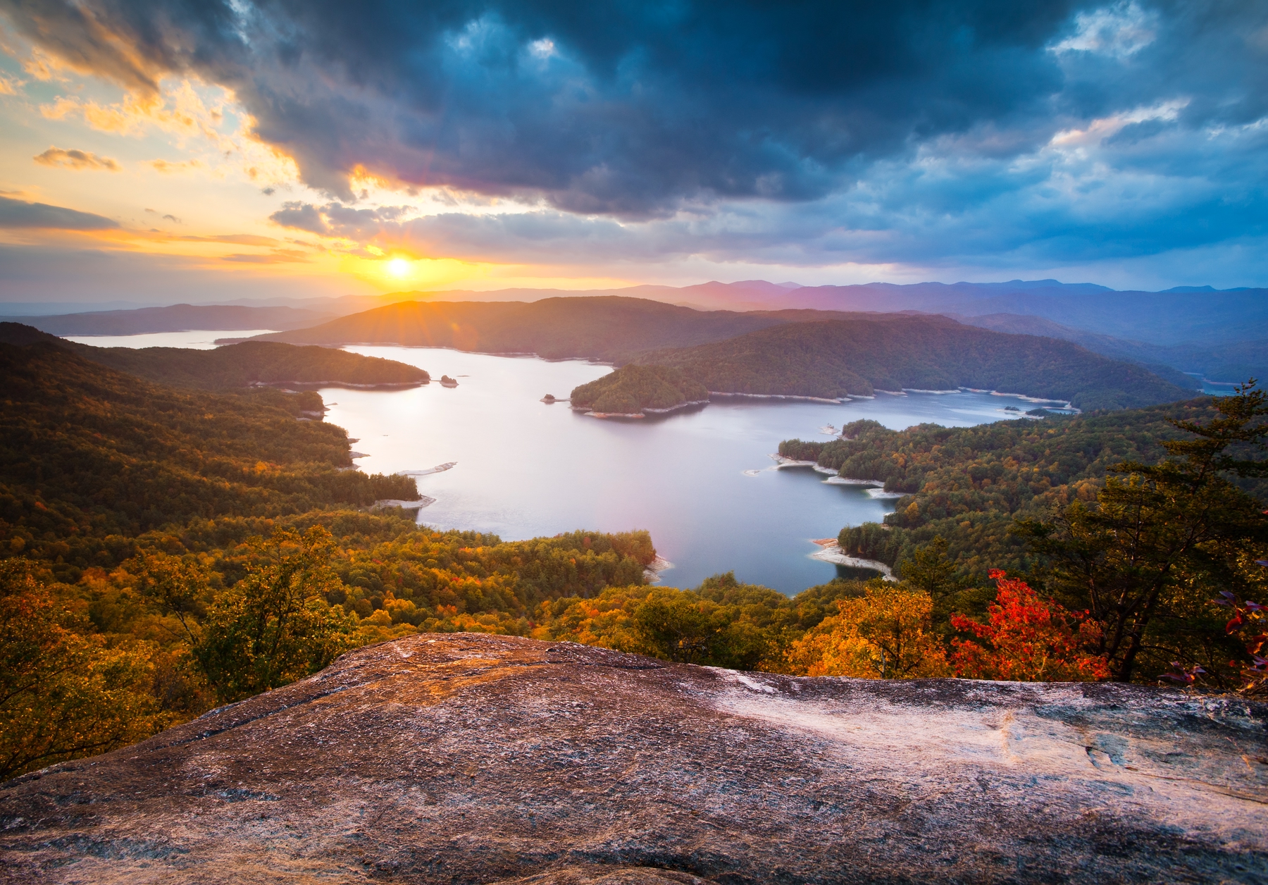 Panorama of Lake Lure in North Carolina