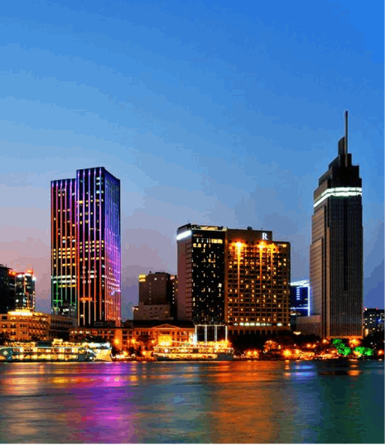 A cinematic picture of Ho Chi Minh skyline at night