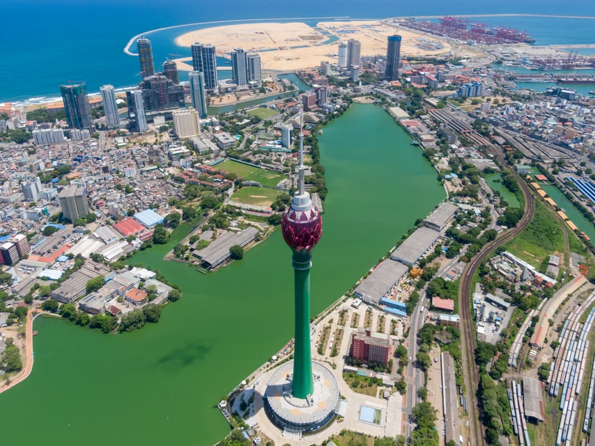 Colombo aerial view, Colombo, Sri Lanka from above,
