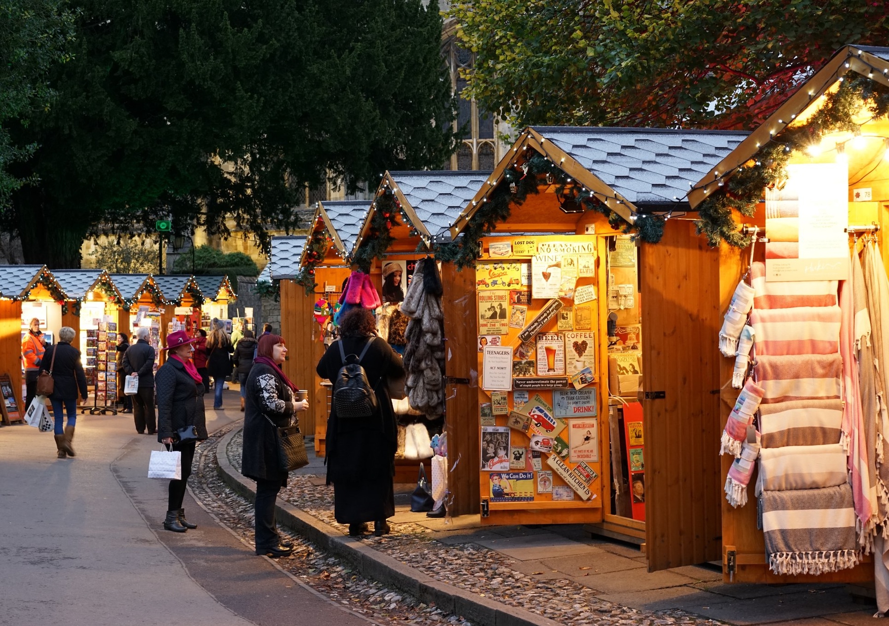 The market outside Winchester cathedral has sadly been cancelled this year