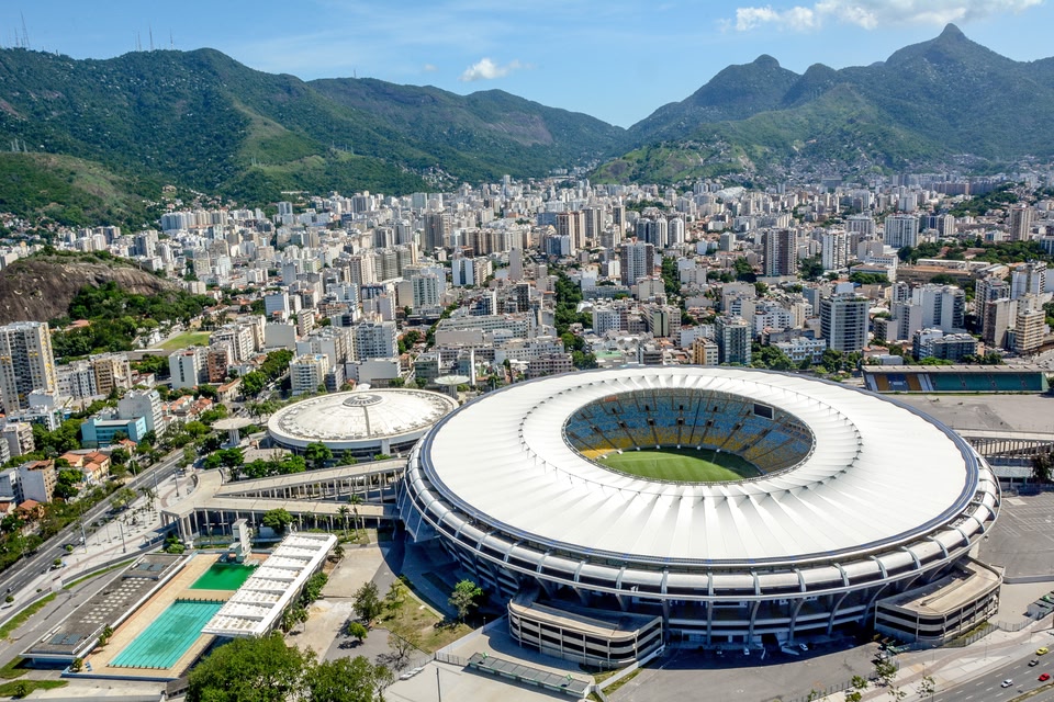 Estádio Maracanã visto de cima - parte importante da história do rio de janeiro