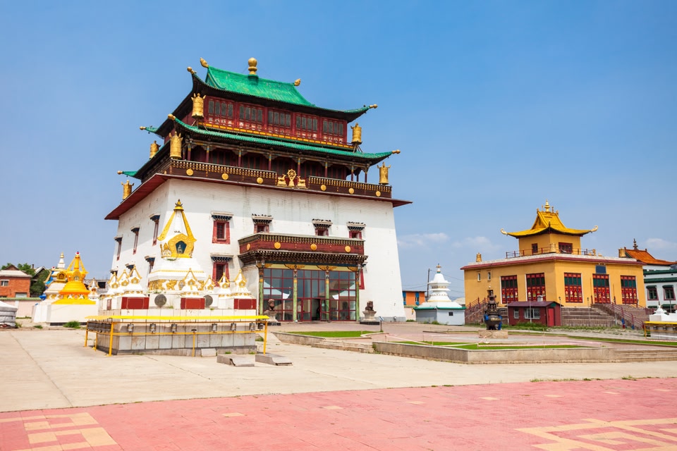 The Gandantegchinlen or Gandan Monastery is a Chinese style Tibetan Buddhist monastery in the Mongolian capital of Ulaanbaatar