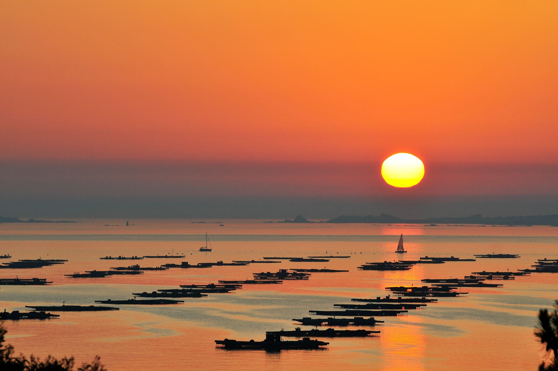 atardecer en las Rías Baixas