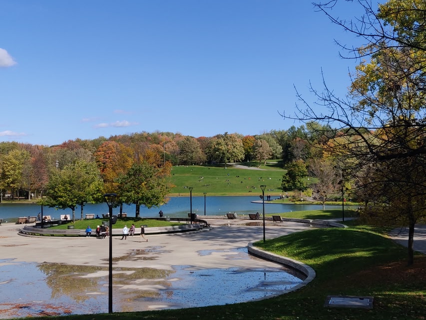 Montreal's Beaver Lake in autumn, one of best places to visit in the city.