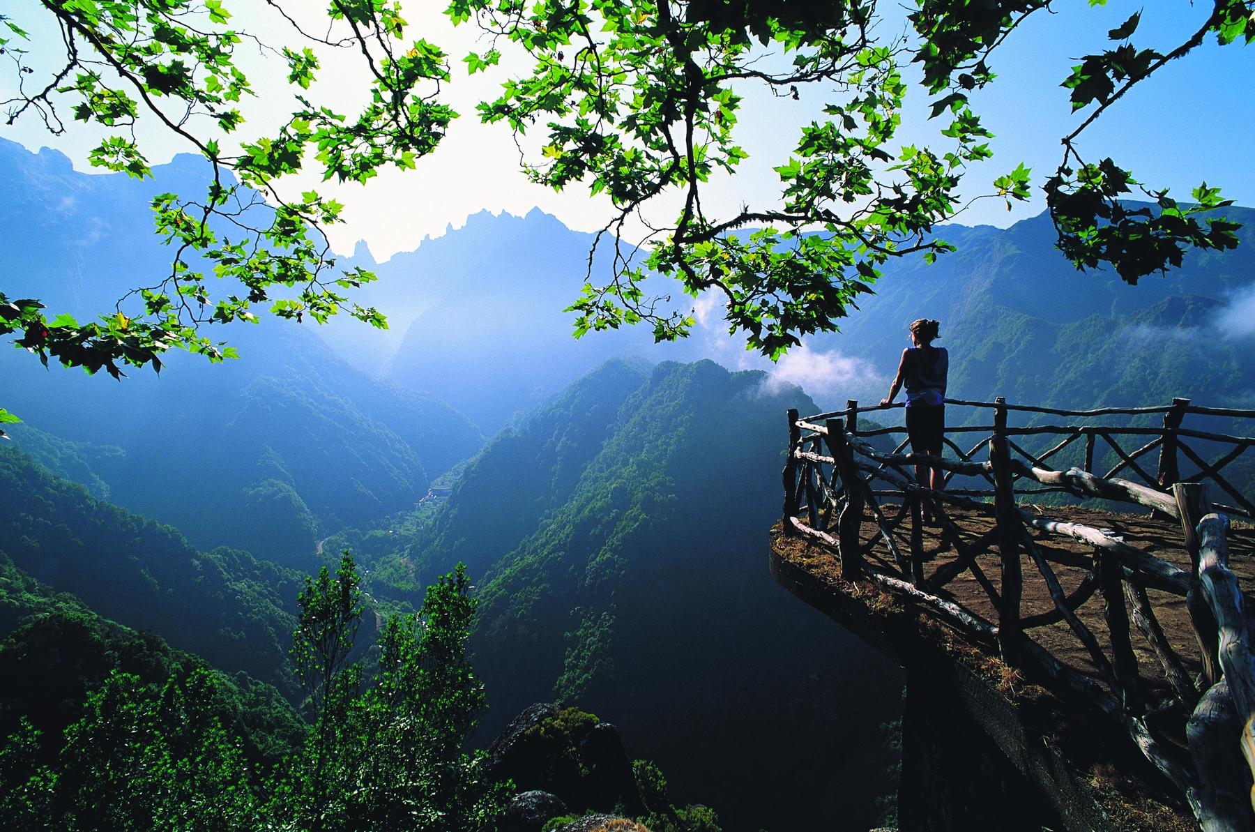 A woman enjoying her time in Madeira