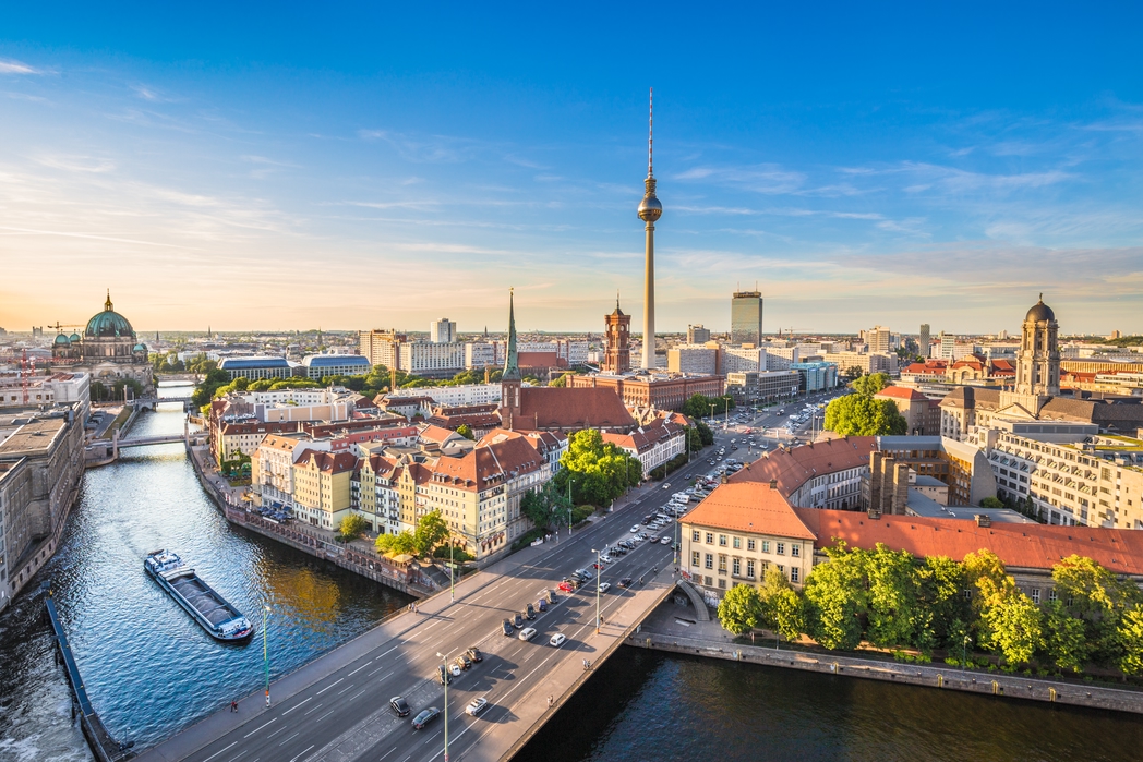 Panoramic view of Berlin in the summer