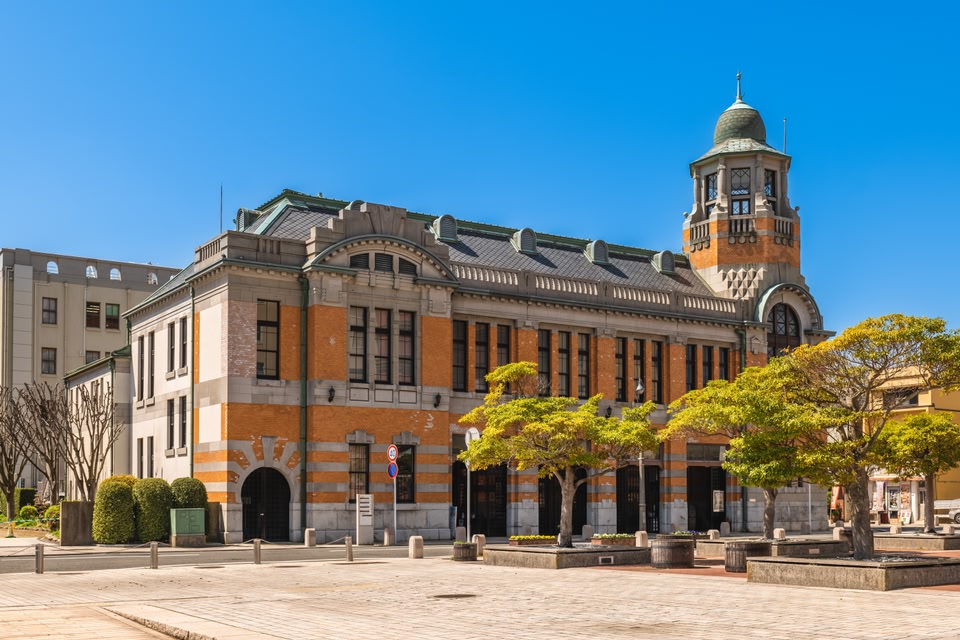 scenery of Mojiko port retro at Fukuoka, Kitakyushu in Japan