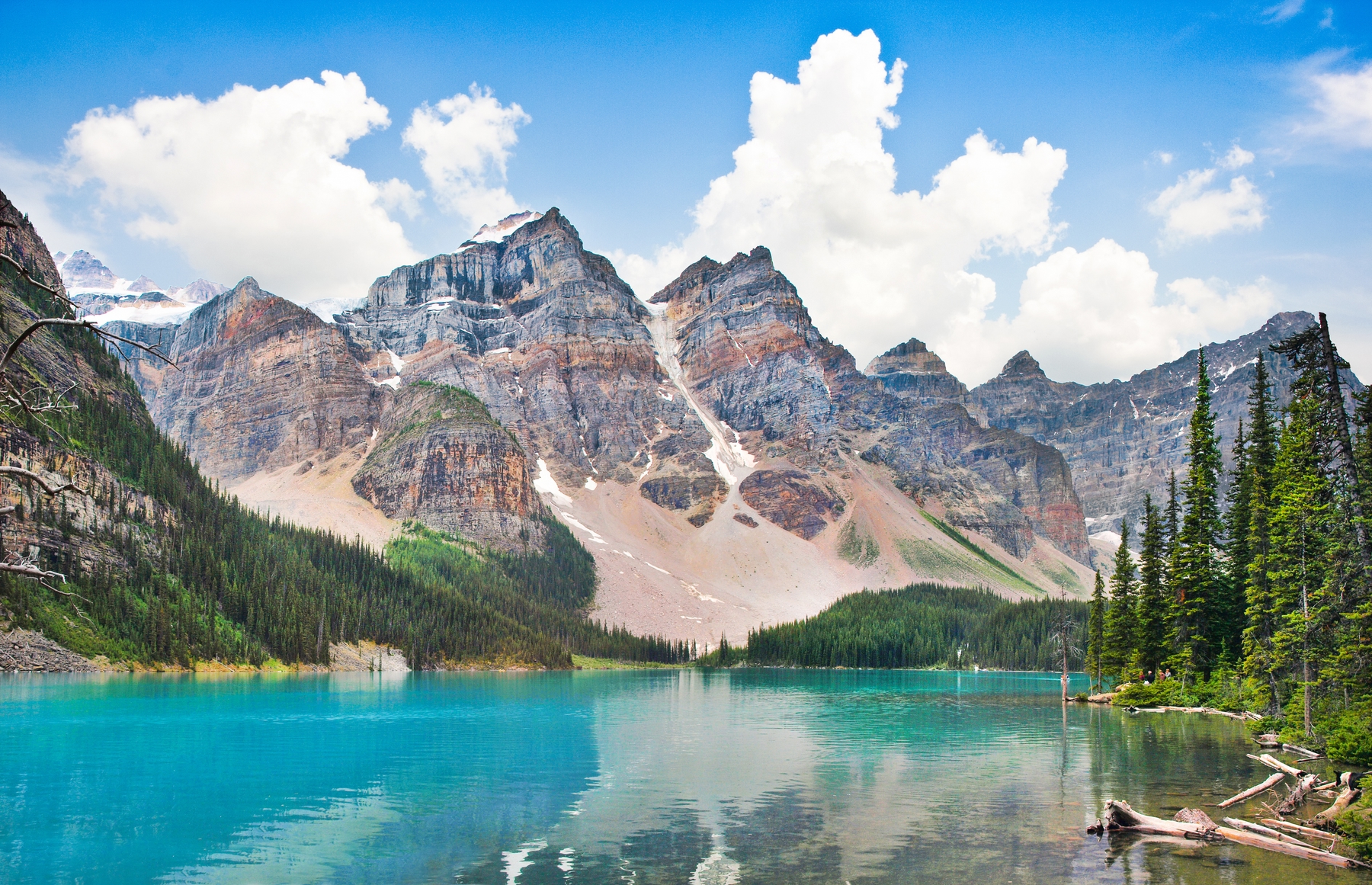 Summer view of Lake Louise in Banff National Park, Canada