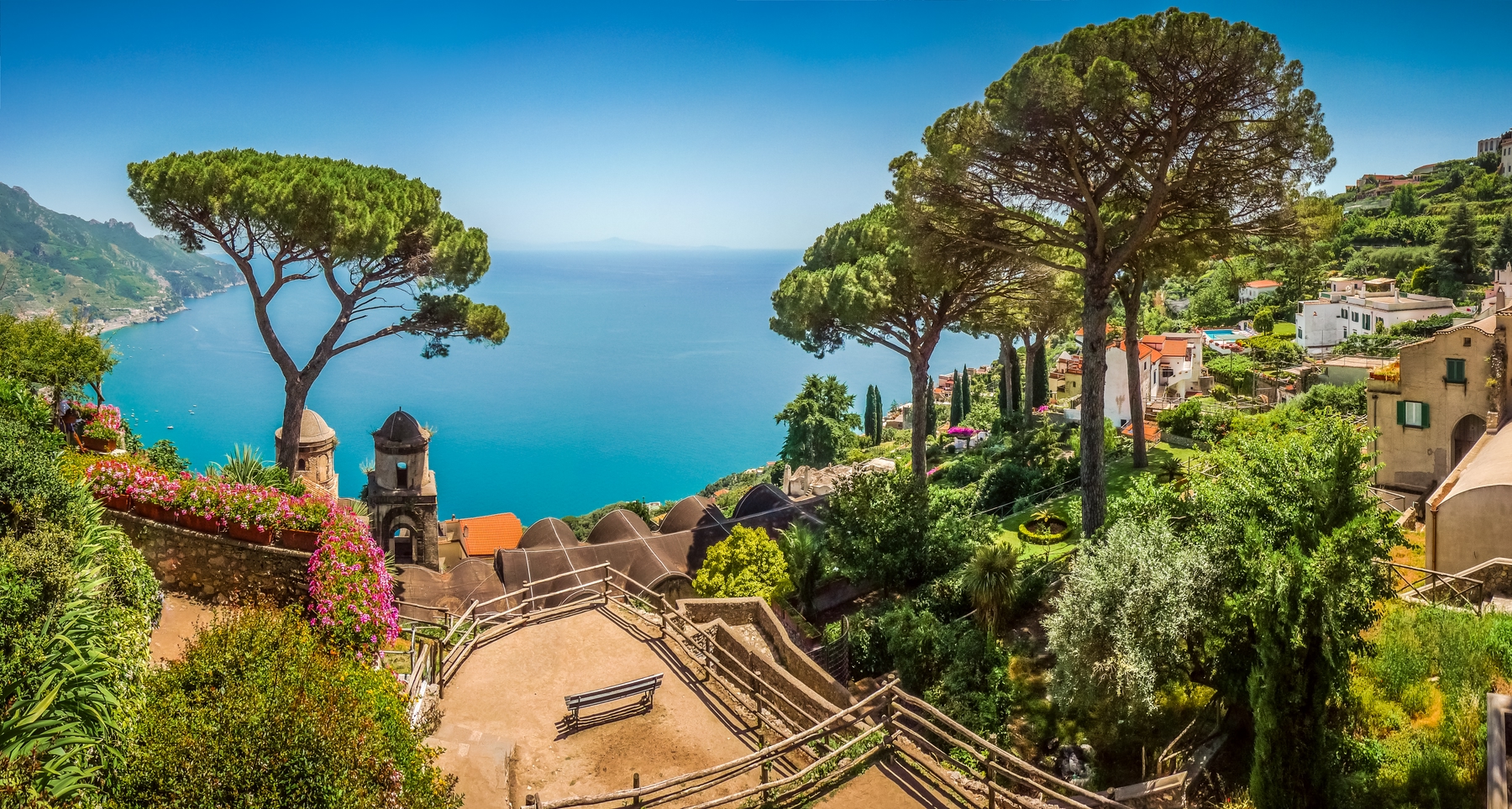 A breathtaking view from high above Elba island