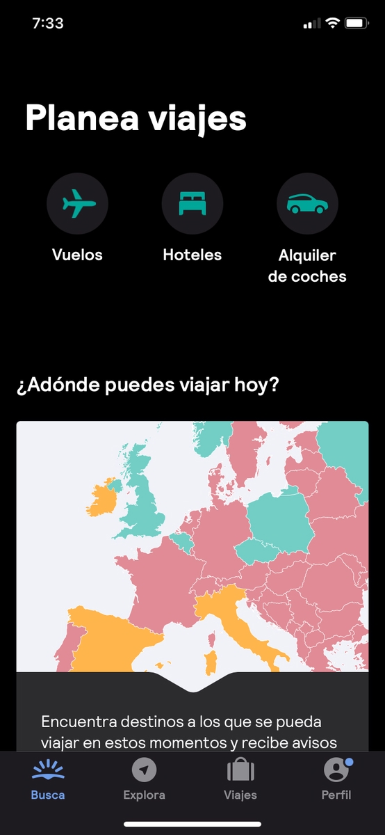 Aplicación Skyscanner
