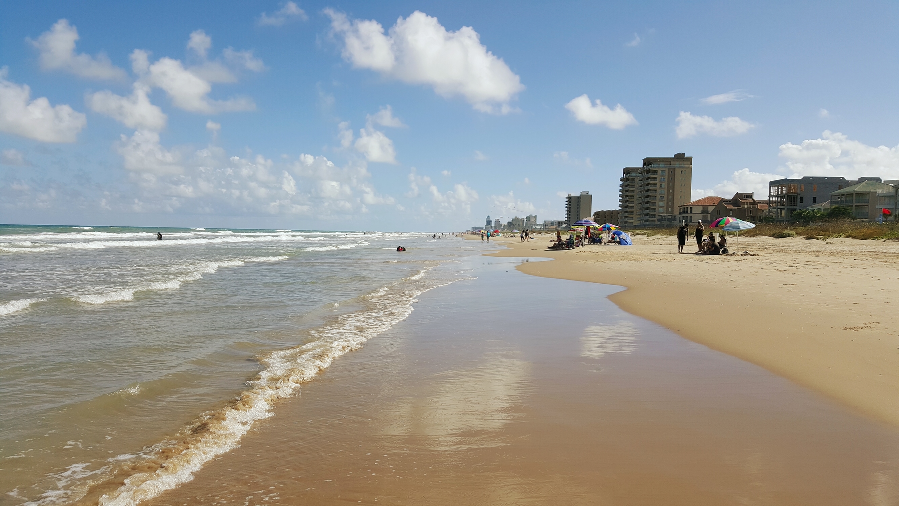 South Padre Island beach in January