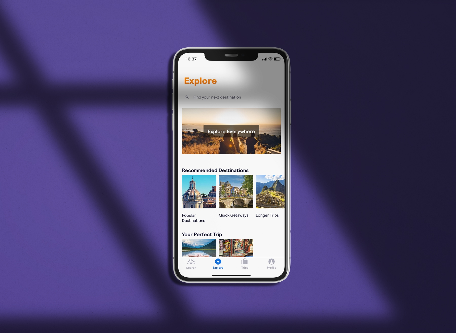 Skyscanner app Explore Everywhere