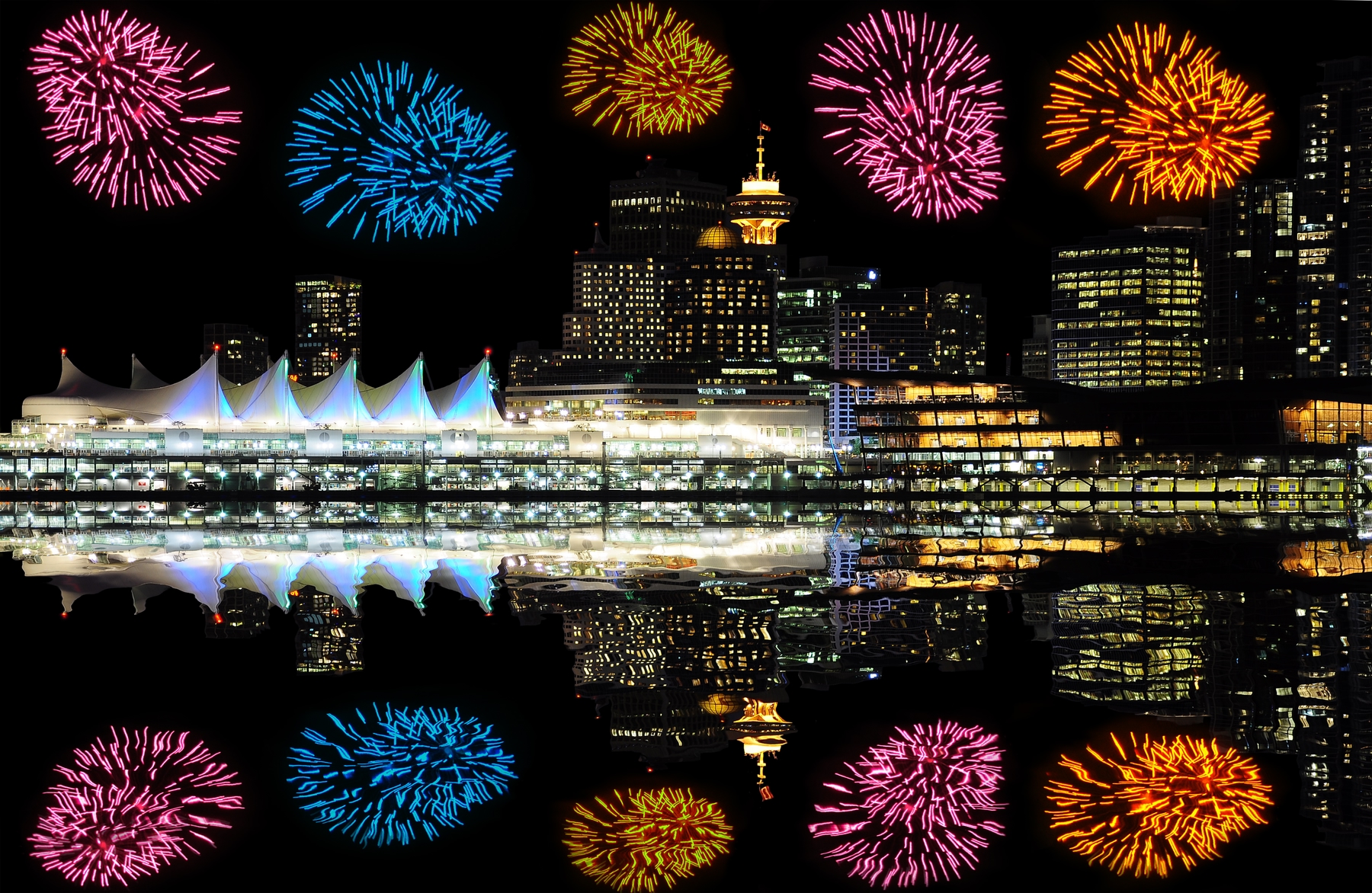 feux d'artifice à Vancouver