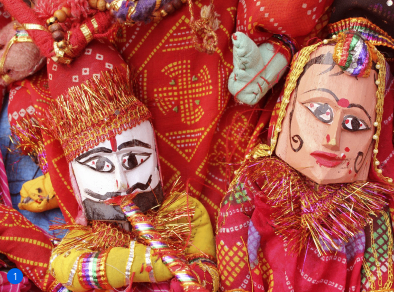 Picture of colourful dolls