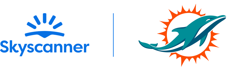 Skyscanner and Miami Dolphins Logo Lockup