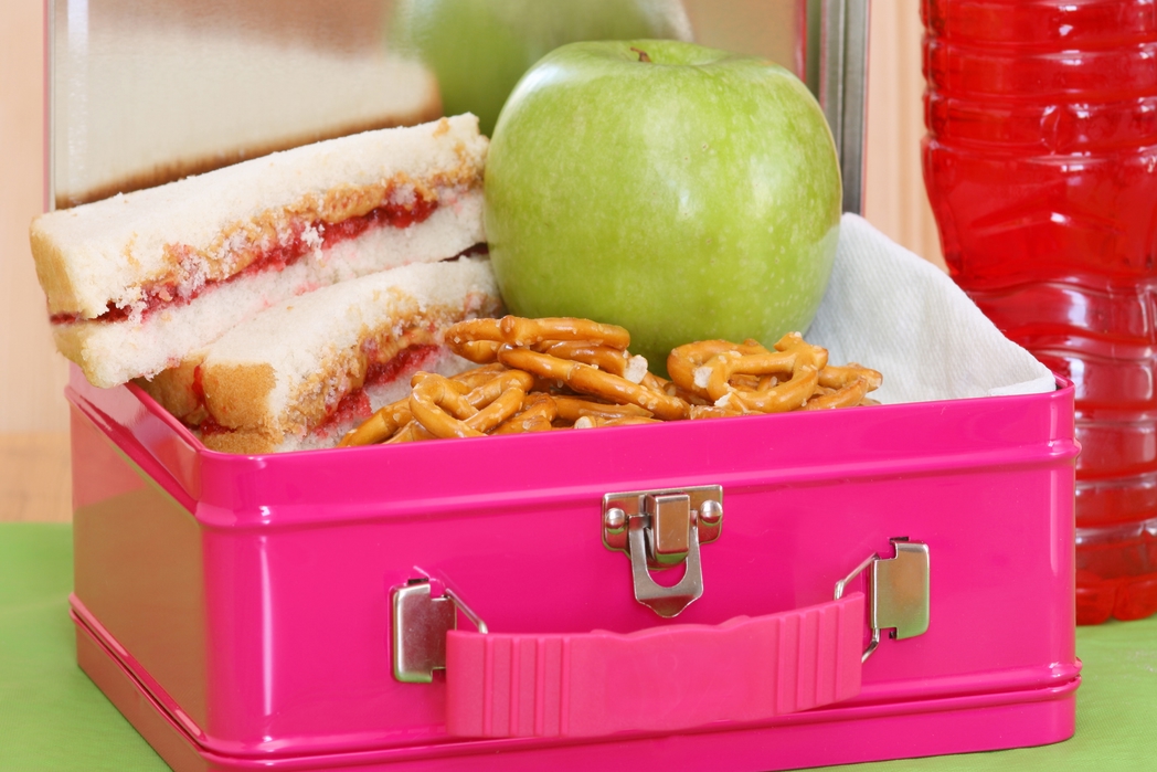 Lunch in a pink lunch box