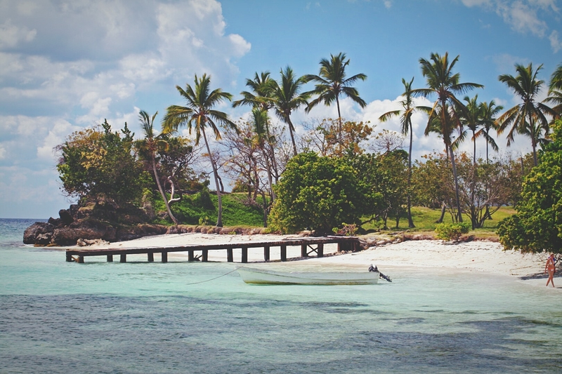 Cayo Levantado beach in Samana, Dominican Republic