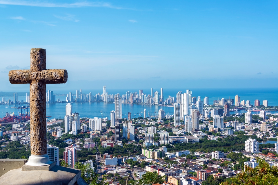A view of beautiful modern city in Colombia