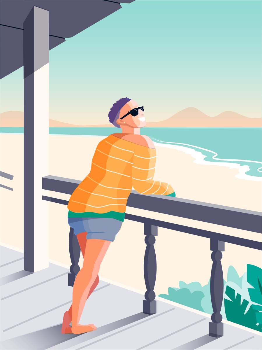 Ilustração de esteiras de aeroporto que levam viajantes ao seu destino de viagem, simbolizando a flexibilização das regras em relação à pandemia de coronavírus.