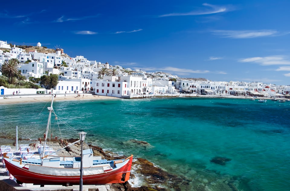 Κλασική εικόνα, κυκλαδίτικου ελληνικού νησιού, Χώρα, Μύκονος