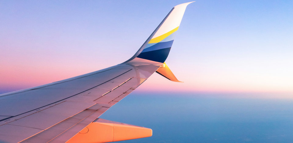Photo of the view from the skies from an airplane window