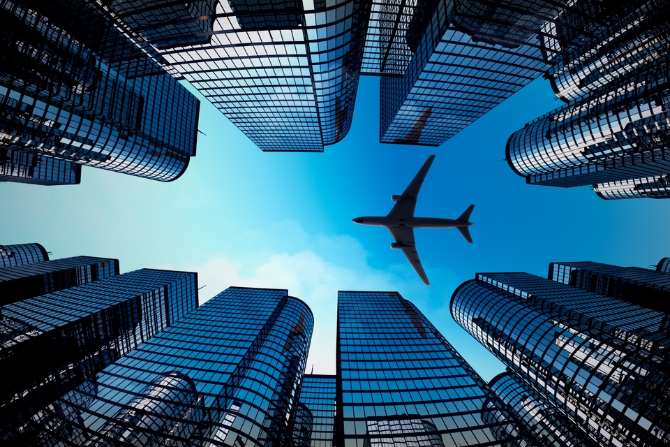 airplane in the sky