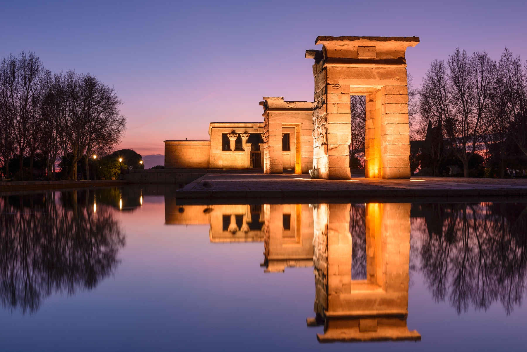 Egypt all inclusive holidays near ancient lit-up ruins