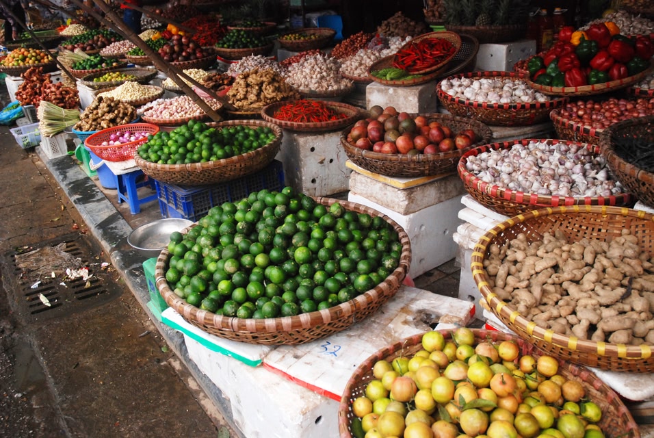 A market in Hanoi, Vietnam
