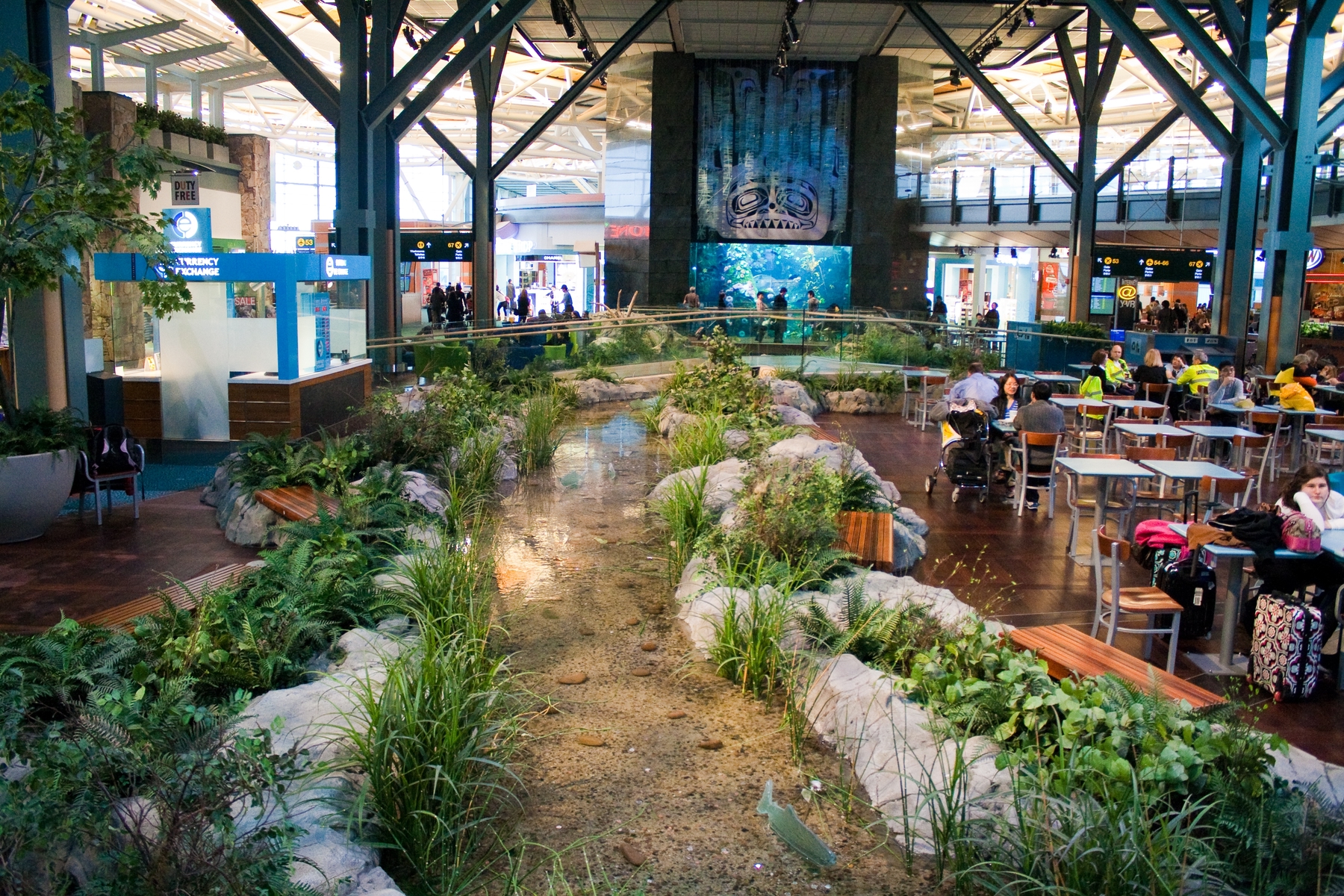 Garden inside Vancouver's airport
