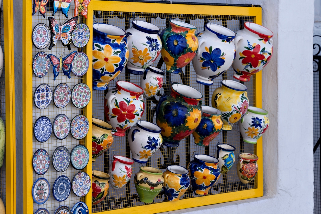Handmade pottery in Mijas, Spain