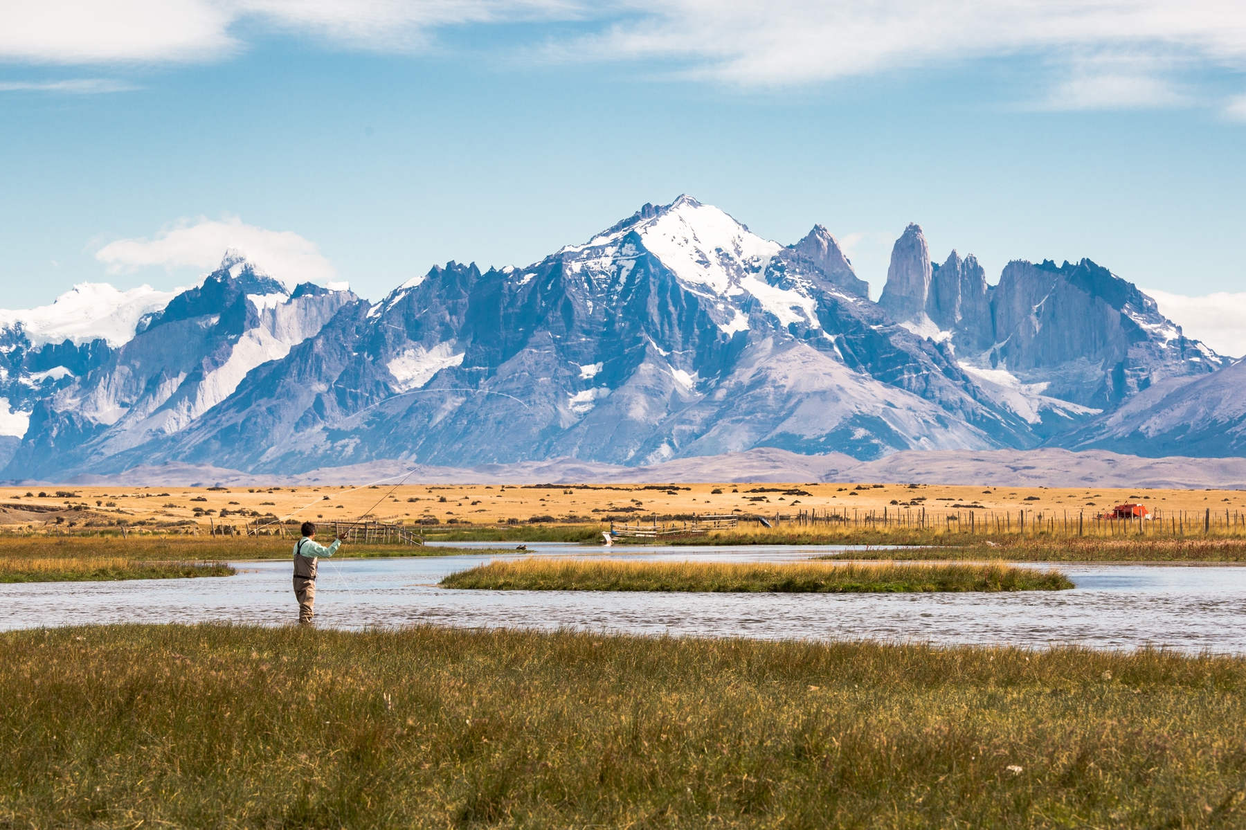 Flyfishing with the Andes in view makes for a great all-inclusive vacation.