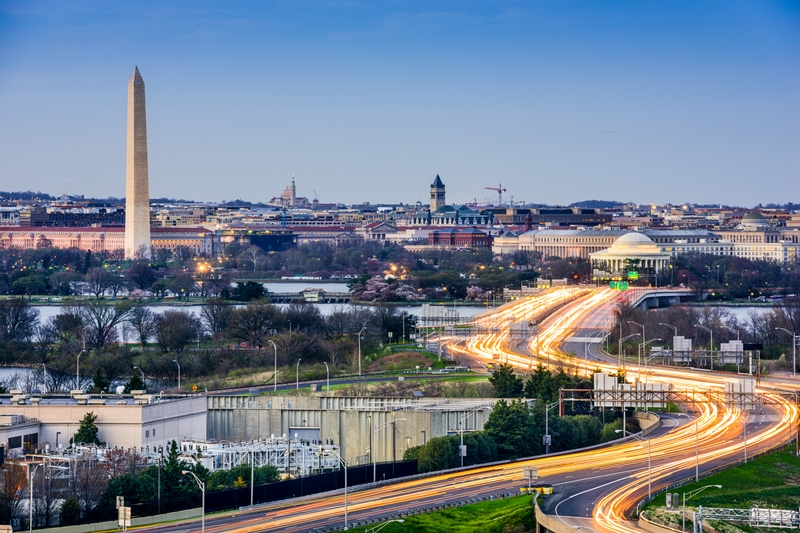 skyline of downtown Washington DC, a great east coast city