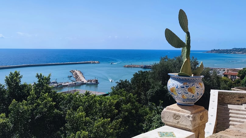 vista sul mare a Sciacca in Sicilia