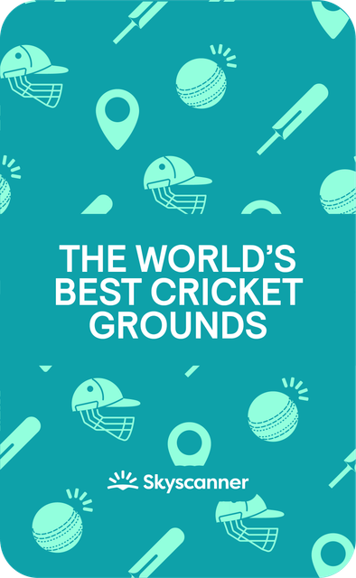 Skyscanner infographic on the best cricket grounds in the world. 