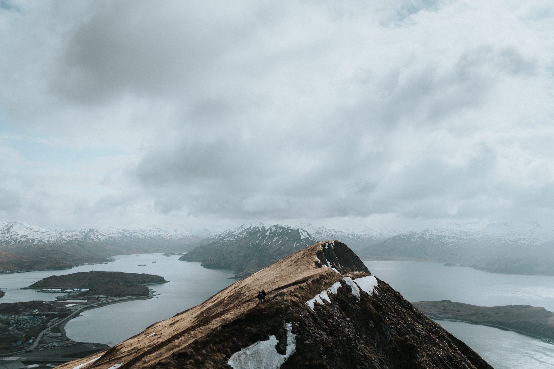 Two people on remote island Unalaska