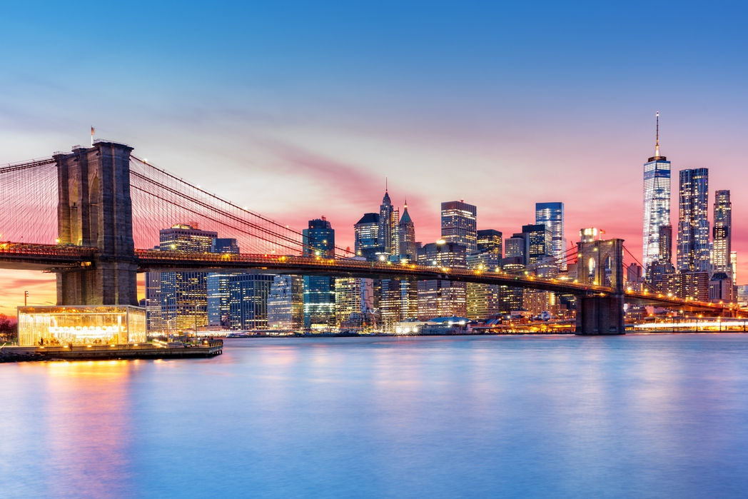 Brookyln Köprüsü ve Manhattan manzarası, New York