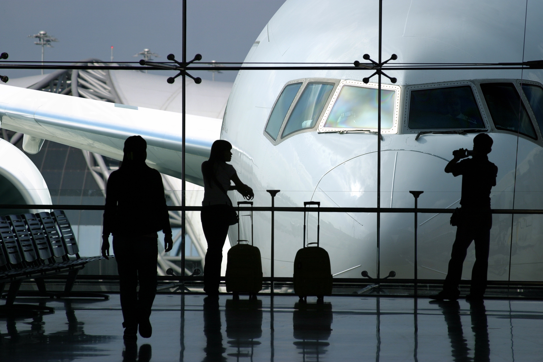 Flughafen mit Passagieren